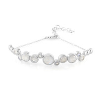 Rainbow Moonstone Silver Bracelet (KM by Juwelo)