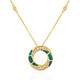 14K Lightning Ridge Black Opal Gold Necklace (CIRARI)