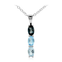 London Blue Topaz Silver Necklace