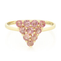 18K Unheated Padparadscha Sapphire Gold Ring (AMAYANI)