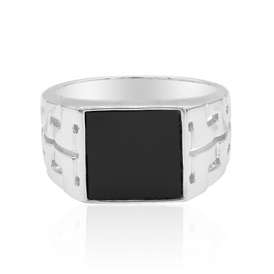 Black Onyx Silver Ring