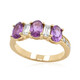 9K Unheated Ceylon Purple Sapphire Gold Ring