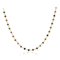 Fancy Tourmaline Silver Necklace