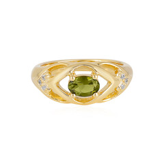Moldavite Silver Ring