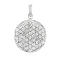 White Topaz Silver Pendant