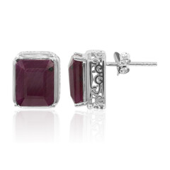 Ruby Silver Earrings