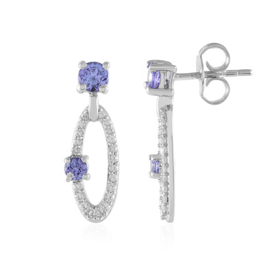 Tanzanite Silver Earrings