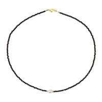 Black Spinel Silver Necklace