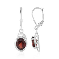 Mozambique Garnet Silver Earrings