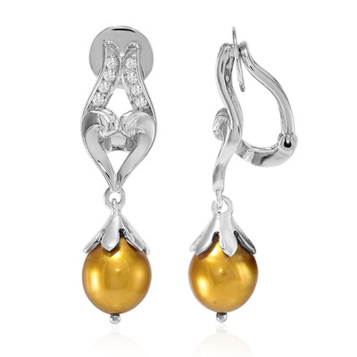 Freshwater pearl Silver ear clips