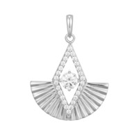 Zircon Silver Pendant