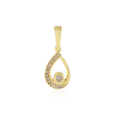 I2 Champagne Diamond Silver Pendant