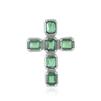 Green apatite Silver Pendant