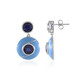 Madagascar Blue Sapphire Silver Earrings (Adela Silber)