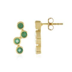 Russian Emerald Silver Earrings