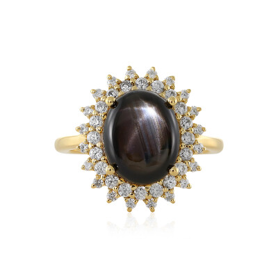 Black Star Sapphire Silver Ring
