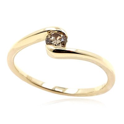 9K SI2 Argyle Champagne Diamond Gold Ring