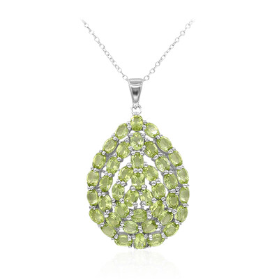 Burmese Peridot Silver Necklace