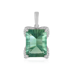 Green Fluorite Silver Pendant