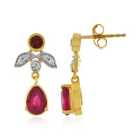 Madagascar Ruby Silver Earrings