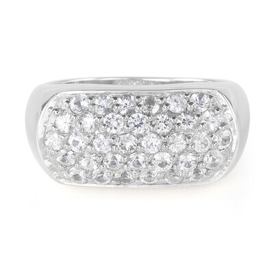 White Sapphire Silver Ring