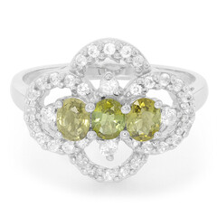 Cuprian Tourmaline Silver Ring