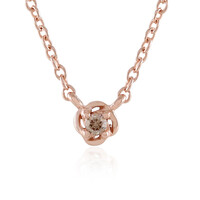 I3 Champagne Diamond Silver Necklace