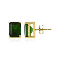 Russian Diopside Silver Earrings