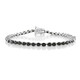 Black Spinel Silver Bracelet