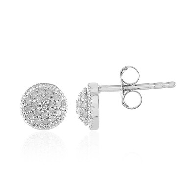 I3 (J) Diamond Silver Earrings