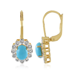Sleeping Beauty Turquoise Silver Earrings