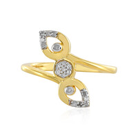 I2 (I) Diamond Silver Ring