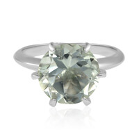 Green Amethyst Silver Ring