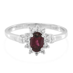 Brazilian Rhodolite Silver Ring