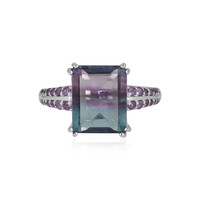 Bi Colour Fluorite Silver Ring
