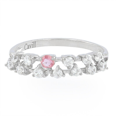 Padparadscha Sapphire Silver Ring