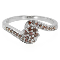 Fancy Diamond Silver Ring