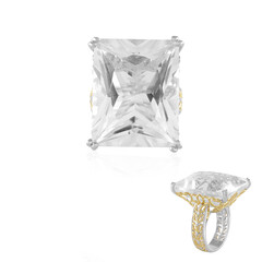 White Quartz Silver Ring (Gems en Vogue)
