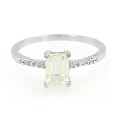 Canary Kunzite Silver Ring