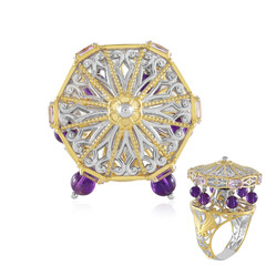 Rose de France Amethyst Silver Ring (Gems en Vogue)