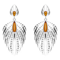 Baltic Amber Silver Earrings