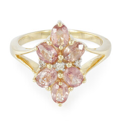 18K Unheated Padparadscha Sapphire Gold Ring (AMAYANI)
