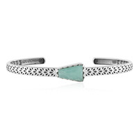 Amazonite Silver Bangle (Desert Chic)