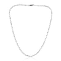 White Topaz Silver Necklace