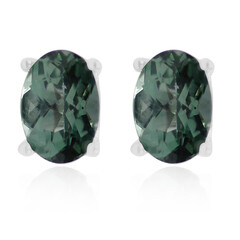 Chrome Apatite Silver Earrings