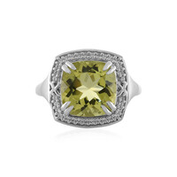 Lemon Quartz Silver Ring