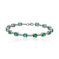 Zambian Emerald Silver Bracelet