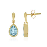 Sky Blue Topaz Silver Earrings