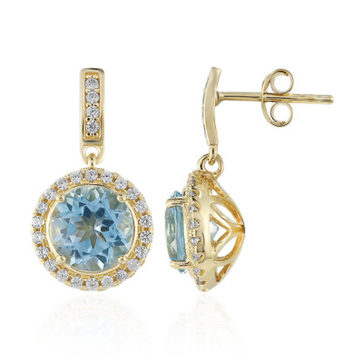 Sky Blue Topaz Silver Earrings