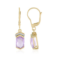 14K Rose de France Amethyst Gold Earrings (SUHANA)